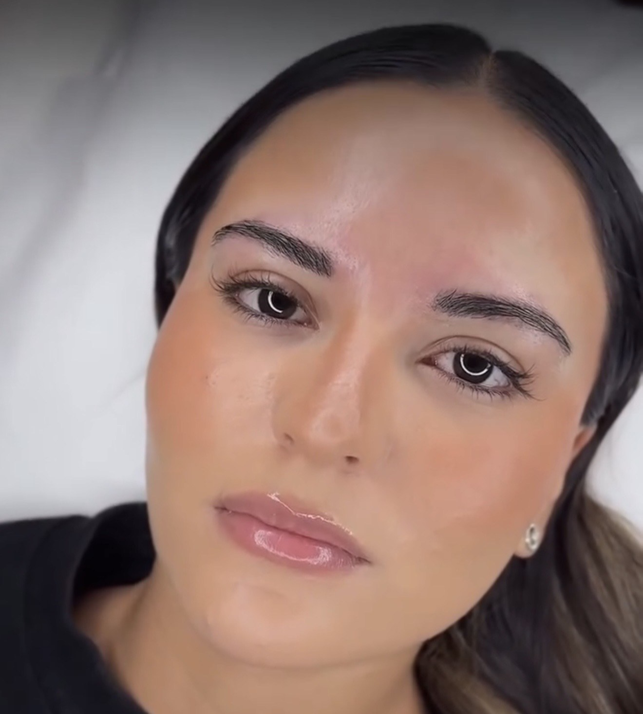 Powder brows before appointment