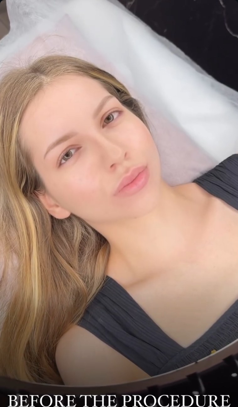 Lip blush before appointment
