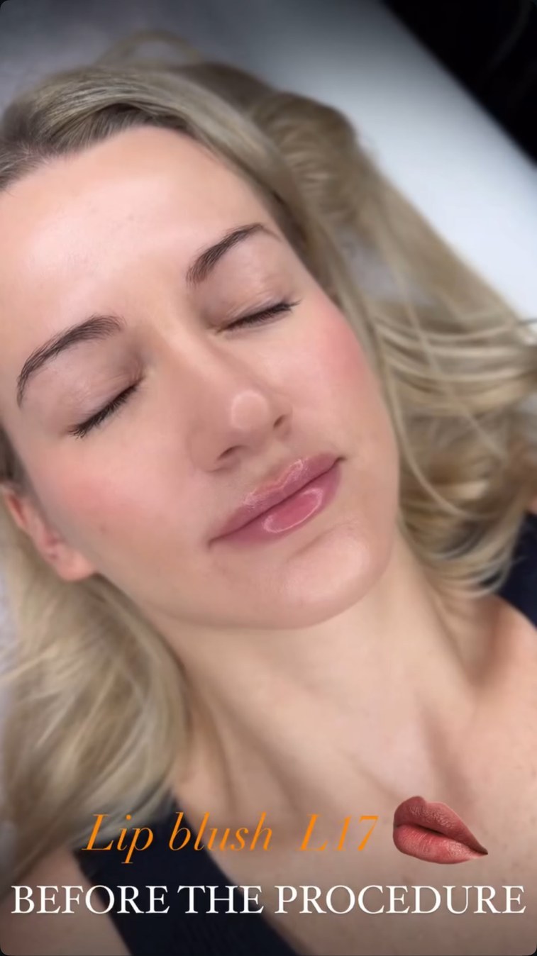 Lip blush before appointment