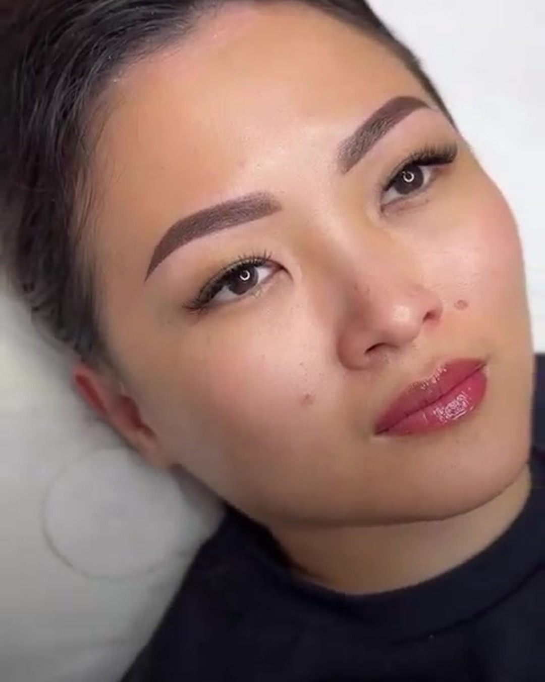 After powder brows cover-up