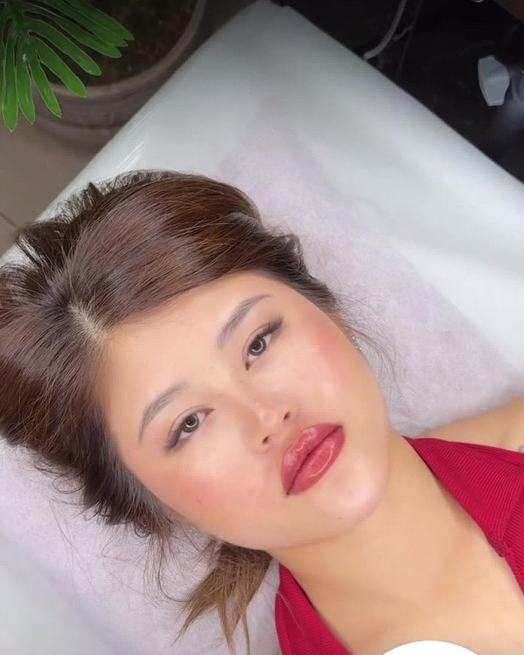 Lip blush immediately after appointment