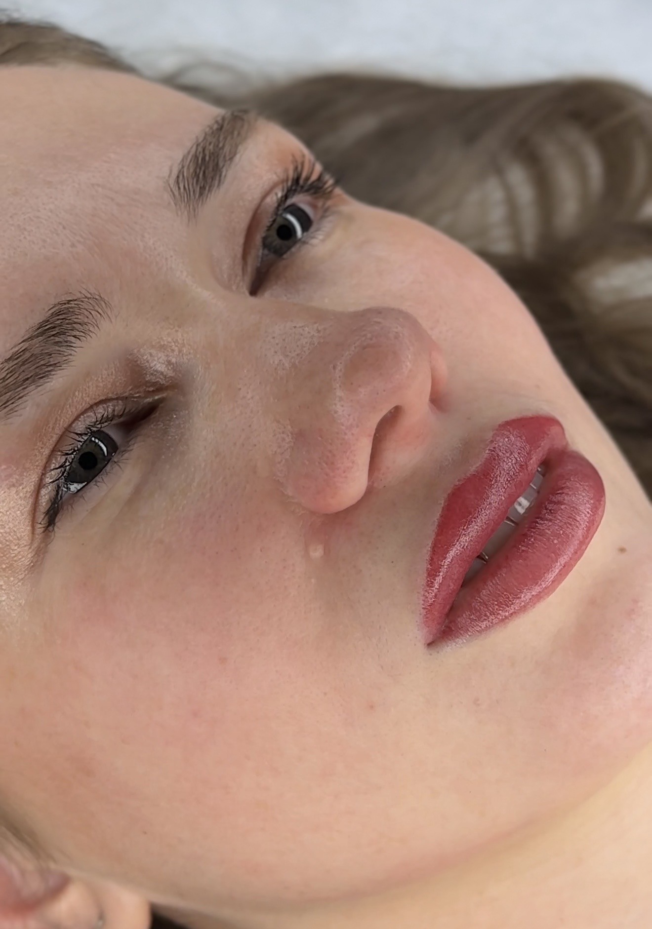 Lip blush immediately after appointment